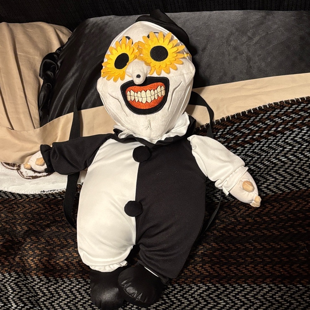 Art The Clown Terrifier Plush Figure Backpack with Sunflower Glasses